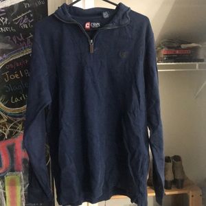 Blue quarter zip sweater